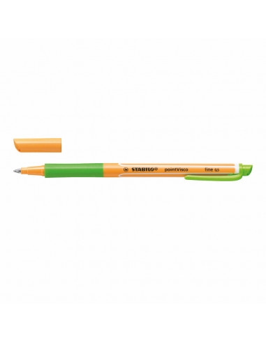 Stylo à encre gel STABILO PointVisco - Vert tilleul - Pointe moyenne pour écriture fluide