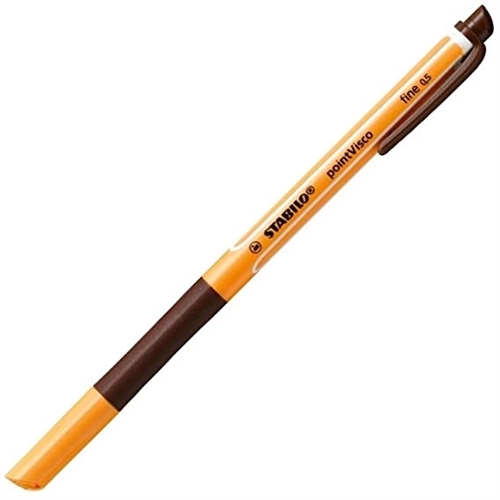 Stylo à encre gel STABILO PointVisco - marron 1099/45 - pour écriture fluide et rapide