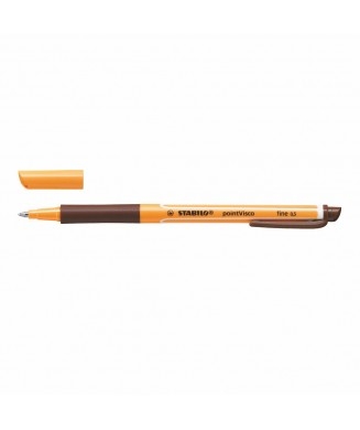 Stylo à encre gel STABILO PointVisco - marron 1099/45 - pour écriture fluide et rapide