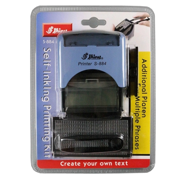 Kit tampon encreur automatique SHINY S-884 - impression rapide pour bureau et documents administratifs
