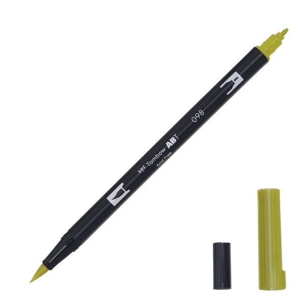 Feutre pinceau ABT à double pointe - Tombow - 098 -Avocat