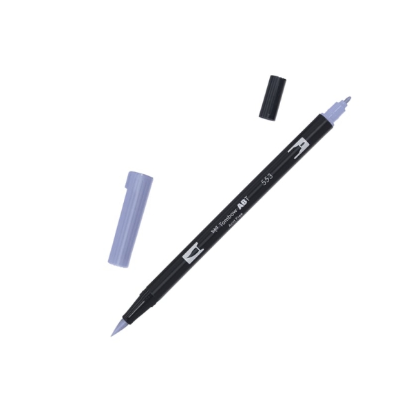 Feutre pinceau Tombow ABT 553 Violet brumeux - double pointe pour dessin et colorisation artistique