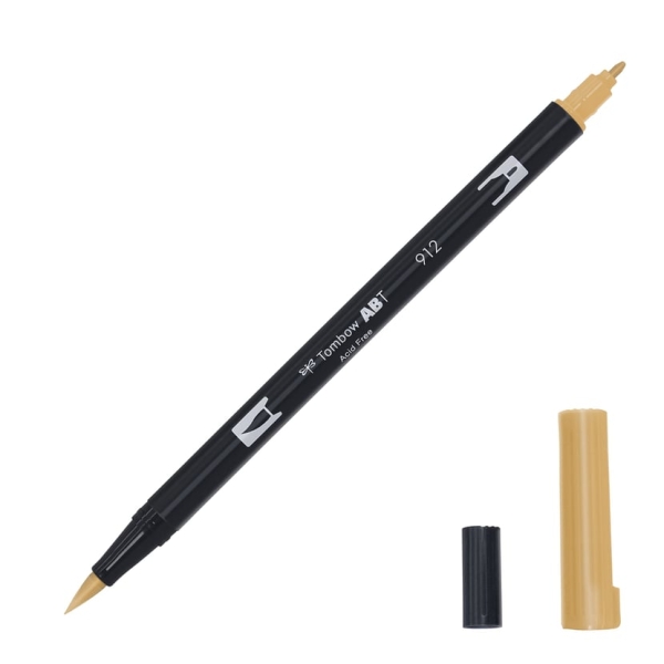 Feutre pinceau Tombow ABT 912 Cerise pale - Double pointe encre aquarellable pour dessin et illustration artistique