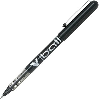 Stylo roller Pilot V-BALL 5 Noir - Pointe fine 0.5 mm pour écriture précise et fluide