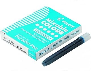 Cartouches d'encre Pilot - Boîte de 6 pour stylo Parallel Pen Turquoise - Écriture artistique et calligraphie