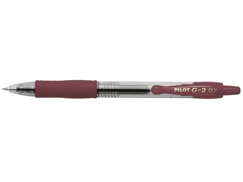 Stylo roller encre gel PILOT G2 07 caramel - pointe 0,7 mm pour écriture fluide et précise en bureau et école