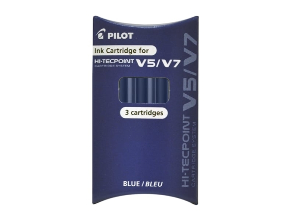 Cartouche d'encre Pilot Stylo Roller V5 V7 Bleu - Pack de 3 pour stylo plume