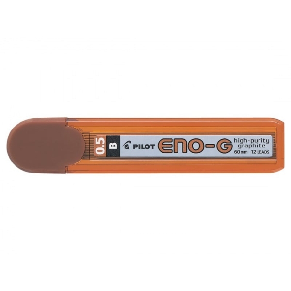 Lot de 12 mines B Pilot ENO G - Pointe fine 0.5 mm pour porte-mine