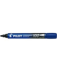 Marqueur permanent Pilot 100 - Pointe ogive bleu pour surfaces multiples