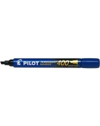 Marqueur Permanent Pilot 400 - Pointe Biseautée Bleu Usage Polyvalent