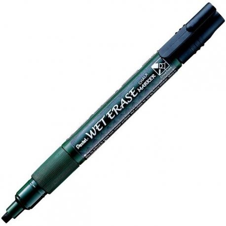 Marqueur craie Pentel - Noir, effaçable, pointe fine pour vitres vitrines tableaux en écriture