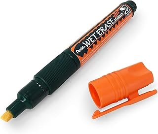 Marqueur craie Pentel - Orange, effaçable, pointe fine pour vitres vitrines tableaux