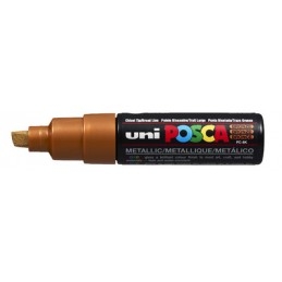 Marqueur à pigment Posca PC-8K Bronze Large - Pointe large pour artistes et designers 8mm