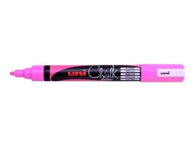 Marqueur Craie Liquide Uni-Ball PWE-5M RE FLUO - Rose Fluo Ogive Moyen pour Écriture sur Tableau
