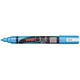 Marqueur craie liquide Uniball Chalk Marker PWE-5M BM - Bleu métallique Ogive 1.8/2.5mm pour tableau et vitrine