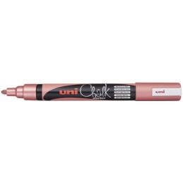 Marqueur Craie Liquide Uniball PWE-5M Rouge Métallique - Pointe Ogive 1.8/2.5mm pour Ardoise