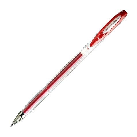 Stylo Roller encre gel uni-BALL Signo UM120NM - Pointe Moyenne 0,7mm Rouge Métal pour écriture