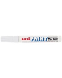 Marqueur à l'huile Uni-ball PX-20 - Blanc, Pointe Moyenne, Permanent, Résistant à l'eau pour Verre, Bois, Métal, Plastique
