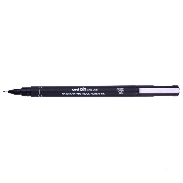 Feutre technique Uniball PIN 003200 N - Pointe calibrée 0.03 mm, noir pour dessin et précision