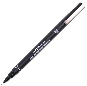 Feutre technique Uniball PIN 003200 N - Pointe calibrée 0.03 mm, noir pour dessin et précision