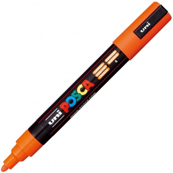 Marqueur peinture Posca PC5M - Pointe conique moyenne Orange foncé pour dessin et art