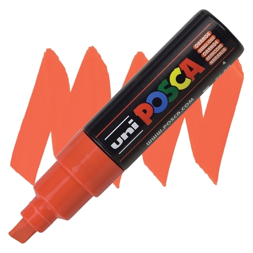 Marqueur à pigment Posca PC-8K Orange foncé - Large, pour dessin, art et loisirs créatifs 8mm