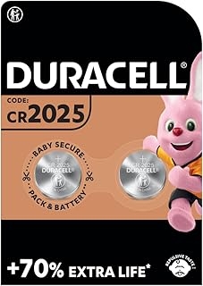 Piles Boutons Lithium DURACELL CR2025 - 3V 50% Extra Life x2 pour Télécommandes et Montres
