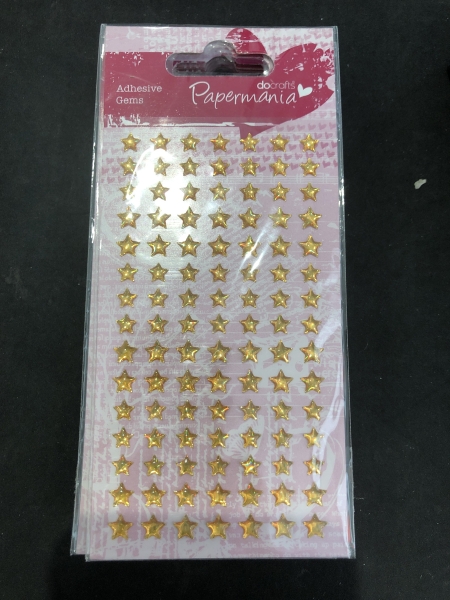 Stickers Étiquettes Adhésives Papermania Etoiles jaunes - Décoration pour loisirs créatifs, scrapbooking, papeterie