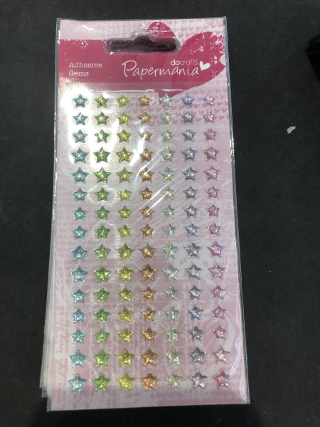 Stickers Étiquettes Adhésives Papermania Étoiles Multicolores - Décoration Scrapbooking Papeterie Loisir Créatif