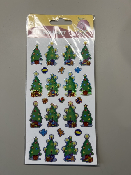 Stickers Sapin de Noël - Décoration festive pour cartes et emballages
