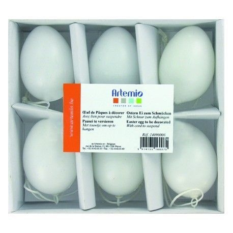 Oeuf plastique à décorer - 10 cm, léger, pour loisirs créatifs et décoration de Pâques