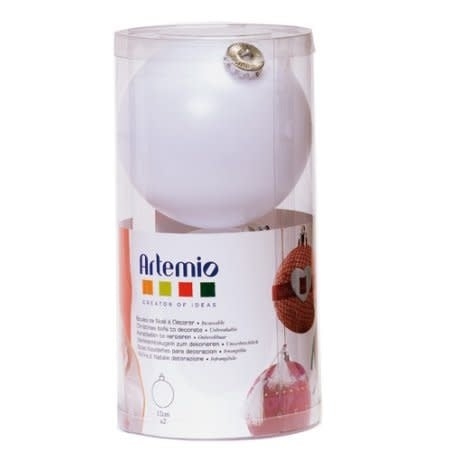 Boules en polystyrène Artemio - Lot de 2 à décorer - 10 cm diamètre pour loisirs créatifs