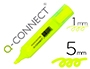 Surligneur Q-CONNECT Jaune - Pointe Biseautée 2-5mm Encre pour Bureau et Documents