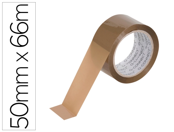 Ruban adhésif Q-Connect économique spécial emballage haute adhérence 50 mm x 66 m pour colis et expéditions