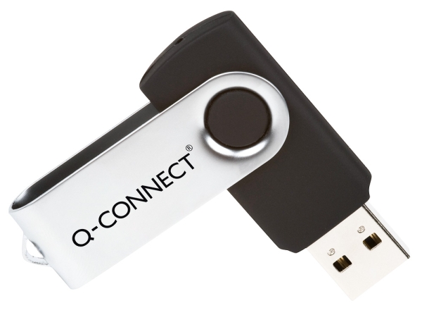 Clé USB Q-CONNECT 2.0 64 Go - Vitesse lecture 18 Mo/s écriture 12 Mo/s - Stockage portable pour données bureau et école