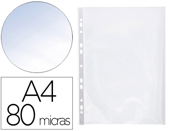Pochette polypropylène Q-Connect A4 210x297 mm 8/100e perforée ouverture angle antistatique sachet 25 unités pour bureau et organisation