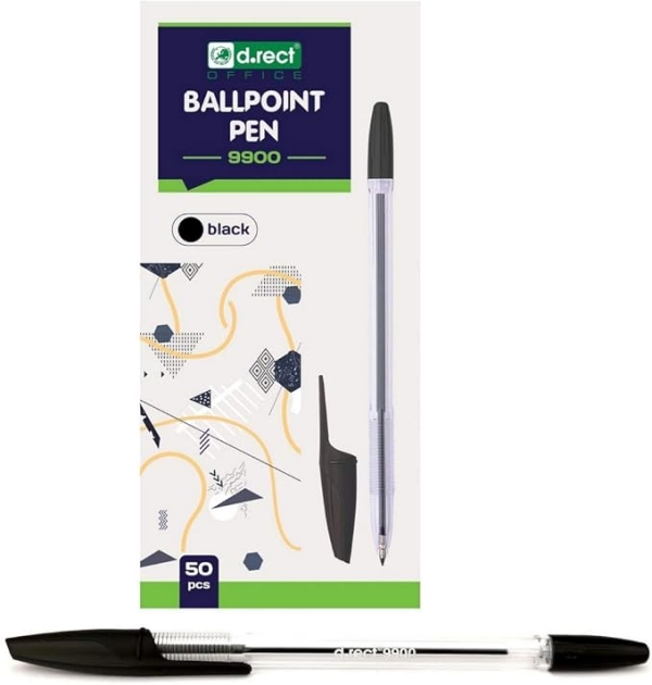 Stylo à bille D.RECT City - Noir - Lot de 50 pièces