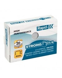 Agrafes Rapid Strong 21/4 galvanisées - boîte de 5000 agrafes pour jusqu'à 15 feuilles bureau