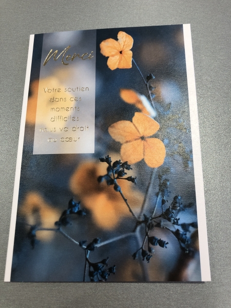 Carte Sincères Condoléances Fleurs - Carte de Vœux Papier pour Messages de Sympathie et Soutien
