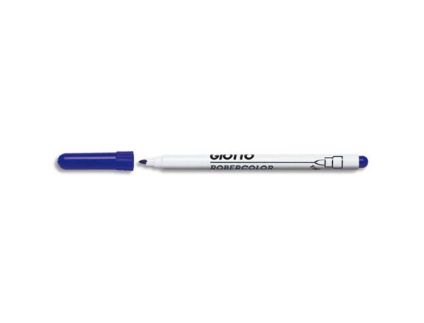 Marqueur pour tableau blanc Giotto Robercolor - Pointe ogive 2 mm Bleu - Usage scolaire et bureau