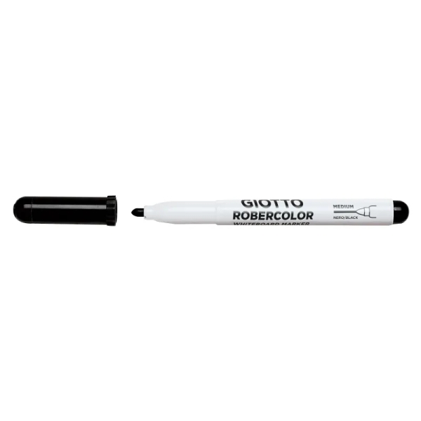 Marqueur pour tableau blanc GIOTTO Robercolor - Pointe ogive 3-4 mm Noir Usage scolaire et bureau