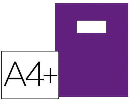 Protège-cahier RIPLAST Yéti PVC opaque 20/100e - 240x320 mm - Porte-étiquette et étiquette A4 - Violet pour fournitures scolaires