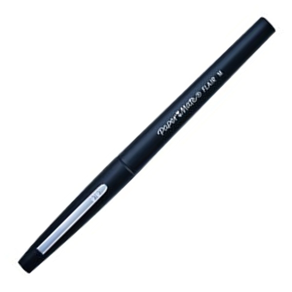 Stylo-feutre Paper Mate Flair Noir - Pointe moyenne pour écriture précise et fluide au bureau ou à l'école