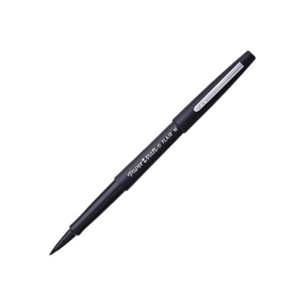 Stylo-feutre Paper Mate Flair Noir - Pointe moyenne pour écriture précise et fluide au bureau ou à l'école