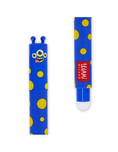 Stylo effaçable Legami Monstre - Pointe moyenne - Encre gel pour écriture scolaire et bureau