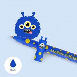 Stylo effaçable Legami Monstre - Pointe moyenne - Encre gel pour écriture scolaire et bureau