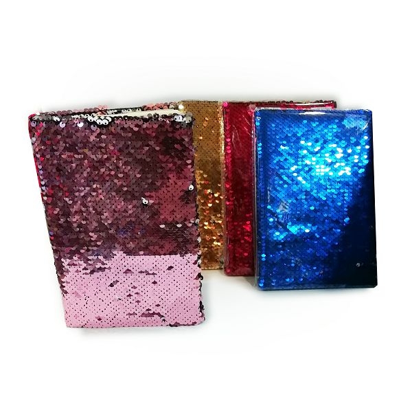 Carnet de Notes A6 à Paillettes - Format Compact 96 Pages Ligné pour Prise de Notes et Idées