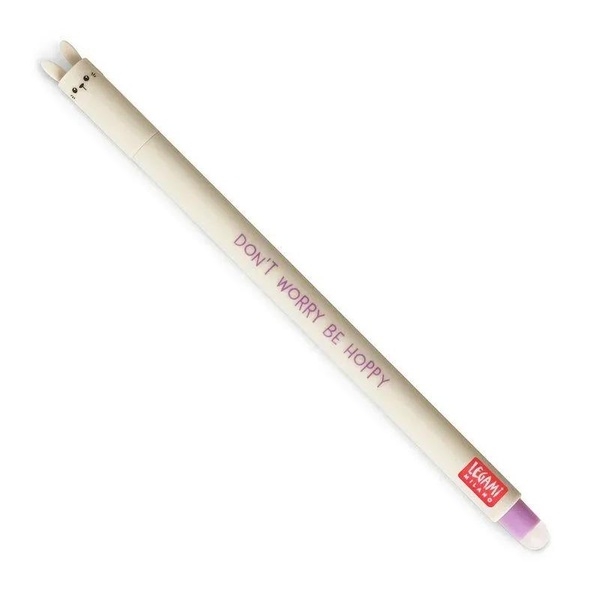 Stylo à encre gel effaçable Legami Bunny - Pointe fine, effaçable, pour écriture précise