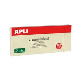 Lot 3 Notes adhésives APLI CLASSIC Notes 40x50 mm jaune - pour bureau et organisation scolaire