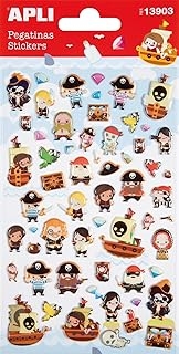 Stickers APLI Pirate - Autocollants décoratifs pour projets créatifs et fêtes à thème